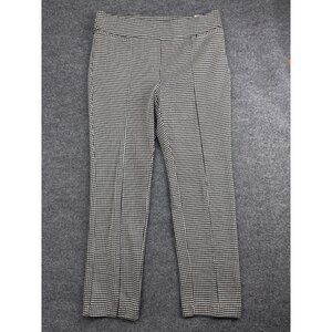 Lane Bryant Pants Womens 18 Black White Houndstooth Straight Ponte Mid Rise